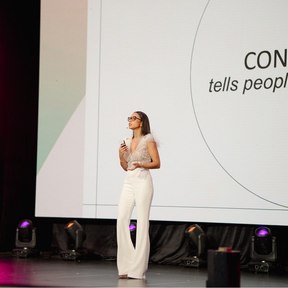 NADINE MERABI White Feathered Jumpsuit - Picture 6 of 9